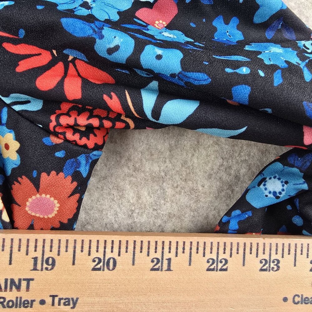 Shein Womens Floral Button-Down Shirt Dress Multicolor Size M Polyester - Picture 7 of 8